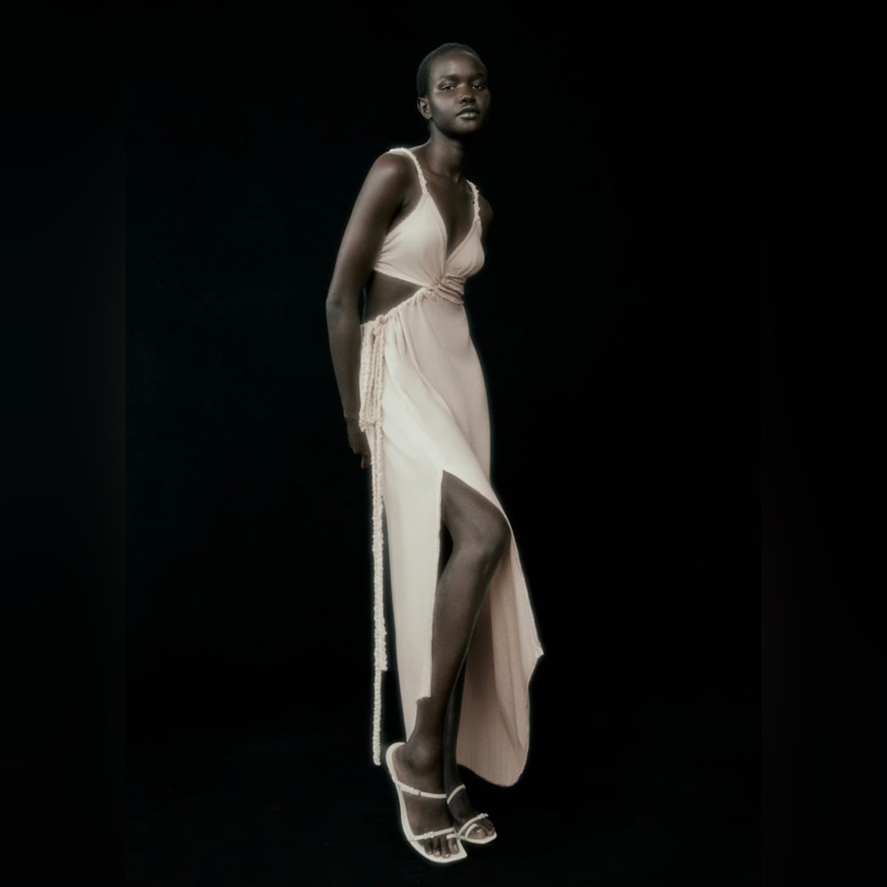 NWT Zara Cut-Out Maxi Dress Size M 8342/211